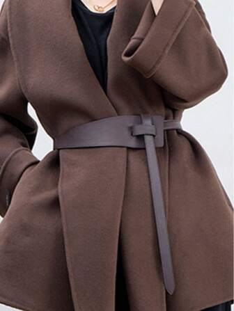 Yeni Avrupa ve Amerikan Tarzı Geniş Bel Kemeri, Montlar, Elbiseler, Kazaklar İçin Çok Yönlü Dekorasyon, Kravat Düğümlü Bel Kemeri