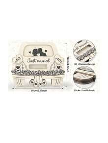 1 Peça Carteira de Carro de Casamento, Carteira de Presente de Casamento, Artesanato de Madeira, Carteira de Casamento de Madeira, Carteira de Carro, Porta-Dinheiro para Sr. e Sra., Cartões de Parabéns Engraçados para Casamento, Cartões de Felicitações para Recém-Casados, Cartão de Presente de Casamento