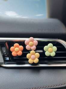 4 pièces Diffuseur de parfum pour aération de voiture en forme de fleur mignonne, décoration intérieure de voiture personnalisée, style de déesse - A - Voir 1
