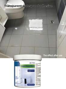 1 Piece Of Transparent Waterproof Adhesive, Transparent Waterproof Coating, Leak-Proof Adhesive For Roofs, Bathrooms, Balconies After Tile Removal. It Is Suitable For Waterproofing Roofs, Bathrooms, Kitchens, And Walls Without Damaging Tiles.