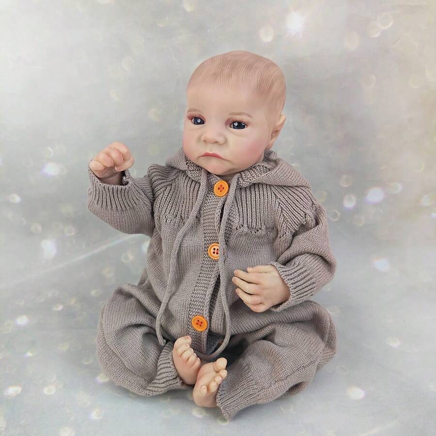 1pc 46cm Lifelike Reborn Doll Handmade Soft Vinyl Body 3D Skin Toy Christmas Gift Companion Playmates Dolls