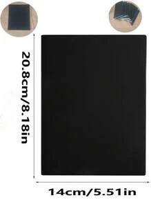 加厚复古牛皮纸 A5 黑色卡片纸空白笔记本，适合学生、办公文具、笔记、草稿本等 - 返校季/毕业季礼物，用于学校用品，返校 - 黑色 - 查看 3