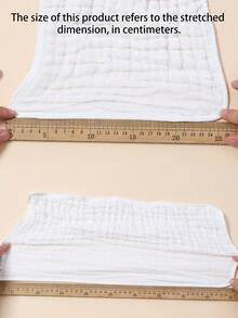 10er Set Baby Handtücher - einfarbige Sabbertücher, Badetücher, Gesichtstücher für Jungen und Mädchen, 6-lagiges hochsaugfähiges Material, vielseitig einsetzbar zum Füttern, Baden, Händewaschen, Schweiß abwischen, als Kissenbezug, Bürzel und Stillen. Hergestellt aus hochsaugfähigem Material, perfekt für Neugeborenen-Registrierung und Geschenke zu Feiertagen (Weiß, 6 Stück/10 Stück, 50 x 25 cm) - Weiss - Übersicht 11