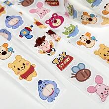 500 Stück Toy Story Aufkleber Rolle - Runde halbglänzende Aufkleber mit Woody & Buzz Lightyear, perfekt für Tagebücher, Scrapbooks, Basteleien und Mehrfachverwendung (Kunststoff, Papier, etc.)