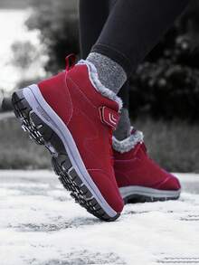 Women's Winter Fashion Versatile Non-Slip Durable Comfortable Warm Casual Snow Boots, Plus Size Women's Snow Boots - Comfortable Warm Winter Boots, Thermal Lined, Thick Sole Outdoor Hiking High-Top Boots