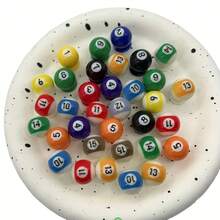 1/15 件斯诺克台球运动系列鳄鱼鞋饰，DIY 配件适用于花园鞋、木屐、凉鞋、拖鞋，完美的生日礼物、圣诞派对礼物