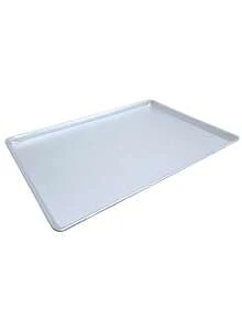 2 Piezas De Bandeja De Horneado Rectángular de Aluminio, 65cm x 45cm, Gran Capacidad, Adecuado Para Hornear Galletas, Pan, Macarrones, Verduras Al Horno - Gris Claro - Ver 5