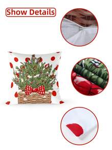 4 件套圣诞装饰枕套、雪人圣诞树驯鹿图案靠垫套、圣诞快乐派对装饰、圣诞客厅卧室装饰枕套、圣诞床椅沙发装饰沙发套、圣诞家居装饰、房间装饰、2026 新年装饰、圣诞装饰、圣诞礼物