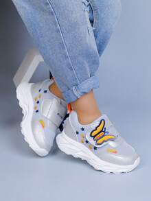 1 Pair Baby Mesh Sneakers, Casual Low-Top Shoes For Autumn, Versatile - Grey - View 4