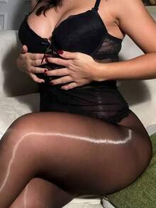 1双亮面透明连裤袜，轻薄耐穿，女士舒适款 - 黑色 - 查看 2