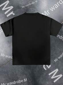 Camiseta de Estilo Y2K, Camisetas para Hombres, 100% Algodón Puro - Camiseta de Manga Corta de Estilo Callejero de Verano Cómoda y Energética, Diseño Retro de Verano para Uso Diario de Hombres - Negro - Ver 3