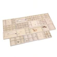 2 件天鹅绒隔层首饰收纳盒，耳环耳环戒指手链分隔托盘，防刮珠宝收纳盒，奢华梳妆台化妆收纳盒（不含摄影道具，多种颜色可选） - 彩色 - 查看 7