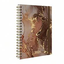 iscool Weekly Planner Plus 2026 Marble Colors - Rust Brown - View 1