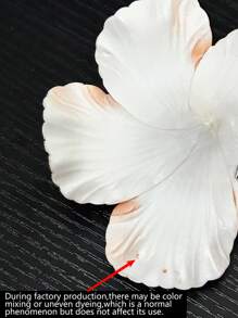 3朵芙蓉花夏威夷派对夏季派对DIY装饰人造花草裙舞女孩礼物发饰花朵（白色）发夹爪夹发卡发夹发夹发卡，学校用品，发饰