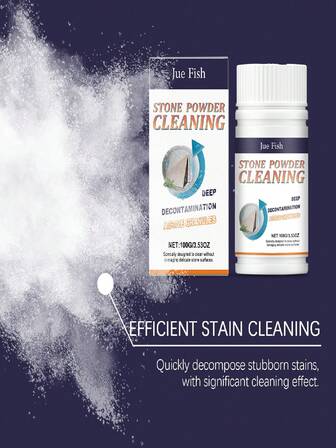 Stone Cleaning Powder, Improves Floor Surface, Removes Water Stains & Rust Residue, Pollution Prevention Formula, Gentle Care & Shine