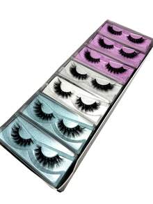 New Luxury 21 Pairs Fluffy&Thick 3D False Eyelashes With Glitter Paper Box,Lashes Bulk Christmas Gifts,3D Cat Eye Eyelashes Natural Looking Soft,Volume Eyelashes Fake Eyelashes,Protable,Europe And America Style Thick,Cartoon Eyelashes Look Makeup Manga Lashes,Dramatic Messy Mink Lashes Wispy, Individual Package Faux Mink Lashes Wholesale,Cosmetic Makeup Tool For Beginner - màu đen - Xem 9