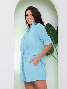 Women Kimonos - Màu xanh bạc hà - Xem 2