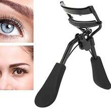1pc Eyelash Curler, Professional Stainless Steel Eyelash Curler Silicone Ring Pad Eye Lash Curling Tool Fits All Eye Shape Ideal Girls(Black)