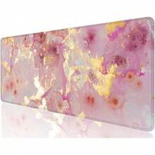Mouse Mat - Pink Gold Marble - View 9