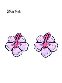 5 pièces/set Breloques de mode fleur multicolore DIY, convient pour les sabots, sandales, bracelets, cadeaux de fête