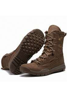 Men's High-Top Anti-Slip Versatile Fashion Training Tactical Military Boots - Khaki - View 5
