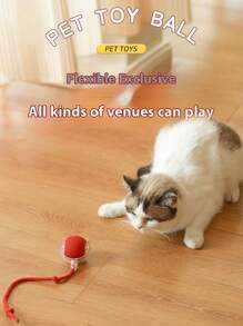 1 pieza Juguete interactivo para mascotas con pelota que rueda por gravedad, juguete eléctrico automático para gato, pelota inteligente para que los gatitos jueguen y eliminen el aburrimiento