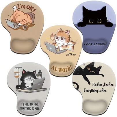 Mouse Pad Wrist Support, Ergonomic Mouse Pad With Wrist Rest, Comfortable Mouse Pad With Smooth Wrist Rest, Suitable For Non Slip Base, Computer, Laptop, Office And Home