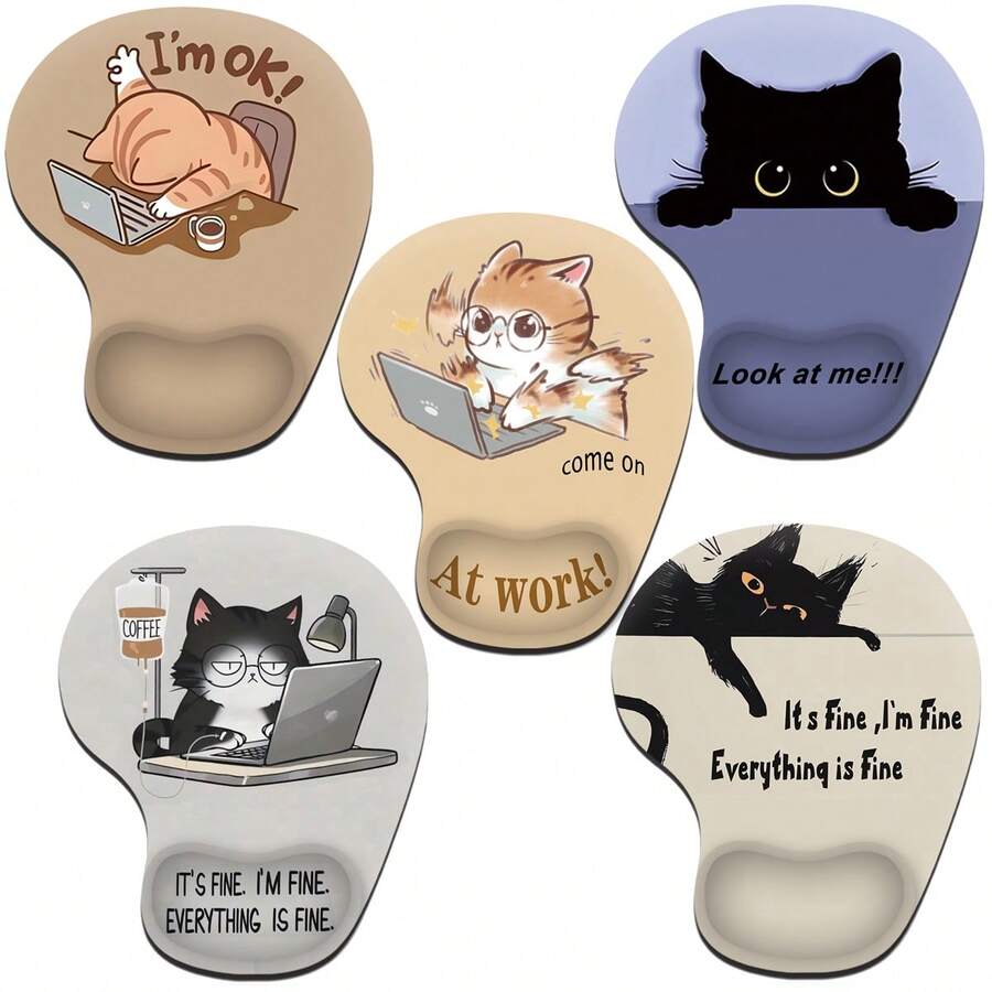 Mouse Pad Wrist Support, Ergonomic Mouse Pad With Wrist Rest, Comfortable Mouse Pad With Smooth Wrist Rest, Suitable For Non Slip Base, Computer, Laptop, Office And Home - Multicolor - View 1