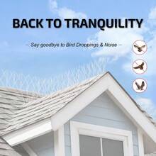 鸽子刺 不锈钢 9.84 英寸/12.99 英寸/19.69 英寸驱鸟刺 驱鸟刺 适用于阳台、屋顶花园的鸟类保护，附赠扎带