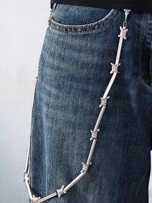 1件装女士街头嘻哈自行车链条裤链，百搭时尚配饰，适合秋季、万圣节等场合。 - 彩色 - 查看 2