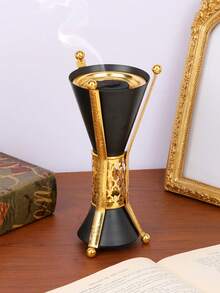 1 Peça/1 Conjunto Queimador de Incenso/Suporte de Incenso de Metal Leve e Luxuoso, Queimador de Incenso de Estilo Árabe do Oriente Médio, Pode Ser Usado Como Difusor de Aromaterapia, Queimador de Aromaterapia, Usado na Decoração Doméstica, Quarto, Sala de Estar (Como Peça Central), Escritório, Lugar de Ioga e Festa, Criando uma Atmosfera Elegante. Também Pode Ser Usado para Decoração da Casa. Este Queimador de Aromaterapia é o Presente Ideal para Feriados