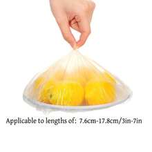 100 piezas de bolsas de almacenamiento de alimentos de plástico con banda elástica, desechables y extensibles, adecuadas para tazones y platos de cocina