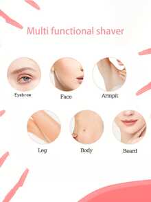 60/40/20 pièces Ensemble de tondeuse et de rasoir à sourcils marron, tondeuse et rasoir à sourcils, outil d'exfoliation et d'épilation, tondeuse pour les poils du corps et du visage, lame à long manche avec capuchon de protection de précision, cosmétiques, offre spéciale, cadeau - Rouge - Voir 3