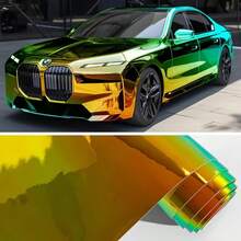 1pc Rainbow Chameleon Car Wrap Film - Copper Electroplated Vinyl Decal, Waterproof, Scratch-Resistant, Durable, Suitable For Car Interior And Exterior Decoration, Exquisite Appearance - one-size - View 3