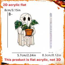 1 Mặt dây chuyền nhỏ trang trí nhà Halloween, Chú ma nhỏ dễ thương cầm cây xanh trên tay, Trang trí Acrylic phẳng 2D, Thích hợp làm đồ trang trí sau ba lô, Mặt dây chuyền trang trí nội thất ô tô, Trang trí cành cây vườn ngoài trời, Trang trí nhà cửa, Phòng ngủ, Phòng khách, v.v., Quà tặng Halloween, Tiệc tùng, Món quà hoàn hảo cho gia đình và bạn bè - Mặt dây chuyền ma - sợi vàng - Xem 10