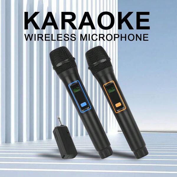 Wireless Handheld Microphone, Rechargeable Handheld Microphone , 8H Battery For Live Streaming/Karaoke/Meeting, Plug & Play