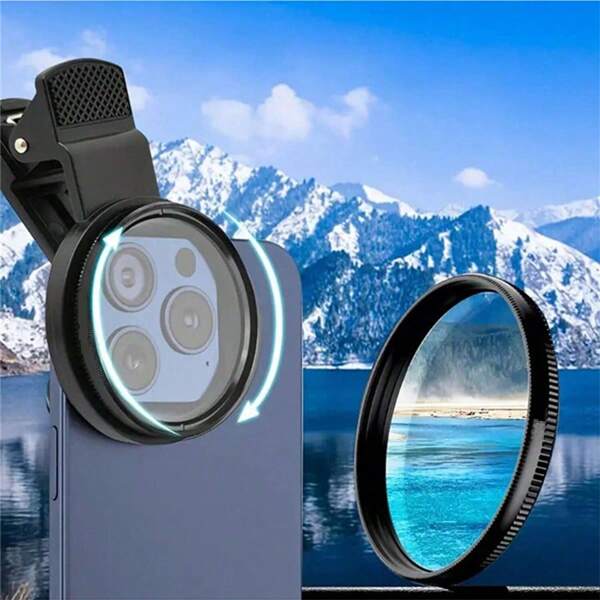 1pc Universal Anti-Reflection CPL Polarizing Filter For Smartphone And DSLR Cameras, Compatible With Various Devices, No Battery Required, Glare Reduction