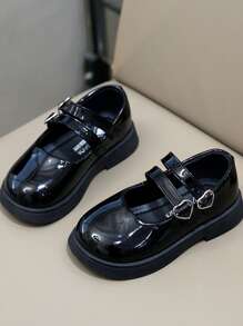 1 Paio di Nuove Scarpe Piatte Stringate Monocolore, Scarpe da Prestazione con Suola Morbida, Scarpe da Principessa Stile Britannico per Ragazze, alla Moda, Confortevoli, Antiscivolo, Durevoli, Leggere, Scarpe in Pelle Piccole