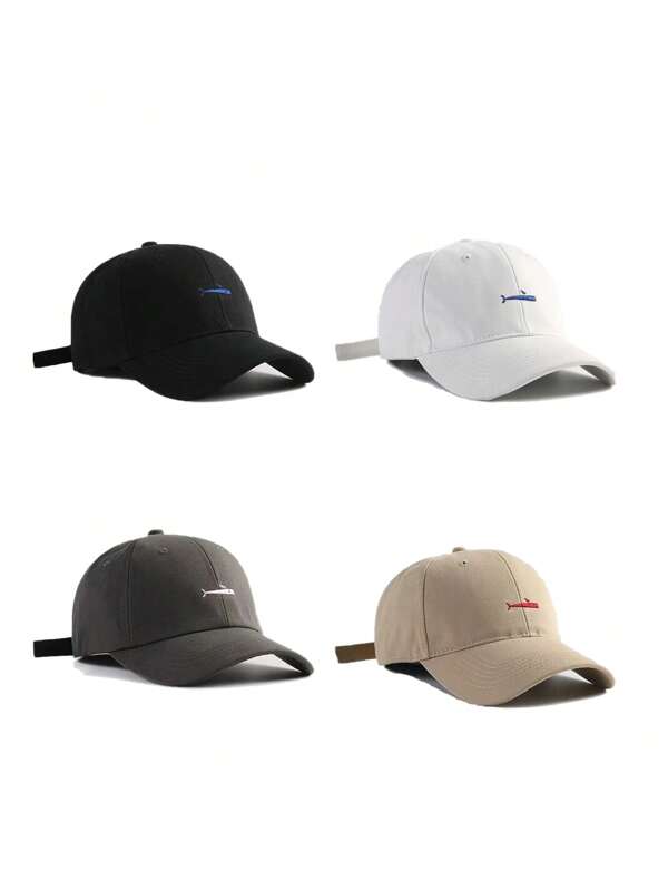 1 pieza Gorra de béisbol con diseño de ballena y pato, accesorio protector solar para primavera/otoño, diseño que favorece el rostro para hombres