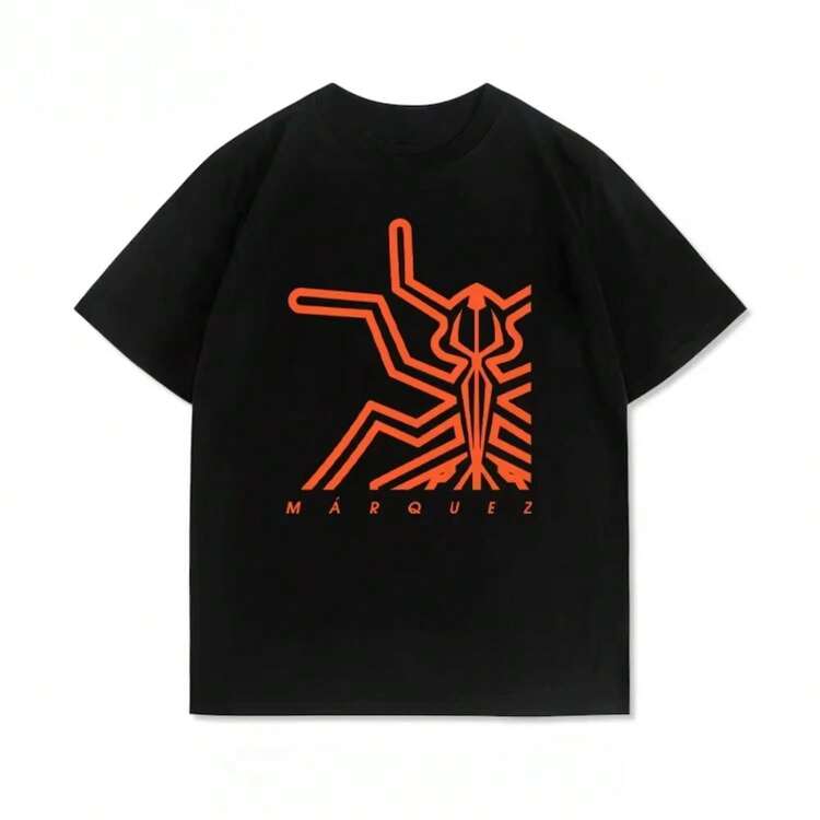 2025 New Marquis No.  Red Ant Motorcycle Rider Riding Suit Summer Casual Short Sleeve T-Shirt Cotton American Top - Black - View 1