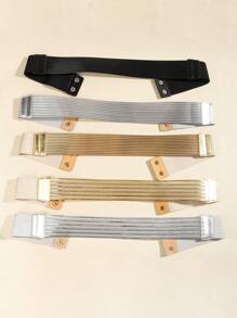 New Decorative Casual High-End Matching Suit Shirt Elastic Stretch Fashionable Leather Belt Summer, School Fall, Autumn, Halloween - A - View 3