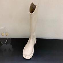 Women Mid-Calf Boots - Khaki Single Lining - View 7