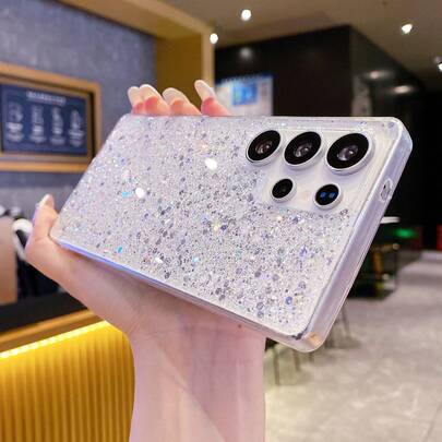 1pc High Gloss Phone Soft Case Compatible With Apple 11/12/13/14/15/16 Pro Max, Galaxy S22/23/24/25+ Ultra, A04/A05/A14/A15/A24/A25/A34/A54/A56/A36/A26 Waterproof Shockproof Anti-Fall Scratch Resistant