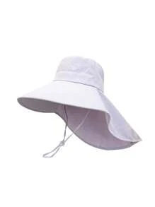 1pc Unisex Sunproof Sun Hat With Neck Cover, Breathable Fishing Hiking Bucket Hat Outdoor Spring Summer, Camouflage Pattern Random