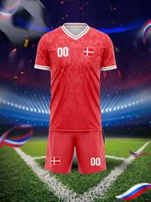 定制运动服，带有个性化图像、徽标、名称和号码，男女通用设计，透气速干时尚运动T恤，适用于羽毛球、排球和足球训练