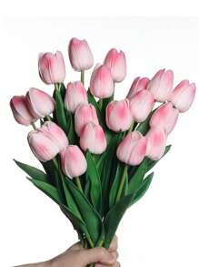 3 paquets de fleurs artificielles de tulipe pour la décoration de la maison, du salon et de la chambre à coucher