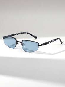 1副女士猫眼无框高品质Y2K百搭街头风时尚眼镜，适合海滩和度假几何形状時尚眼鏡 - 彩色 - 查看 10