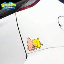 SpongeBob SquarePants 1 pieza Pegatina decorativa de coche con diseño de coche de dibujos animados y esponja para bebé - Amarillo - Ver 8