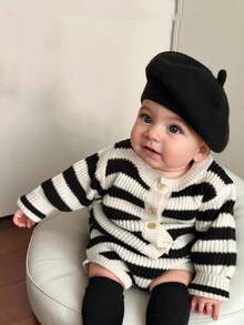 1 chiếc mũ beret cho bé, phù hợp cho trẻ sơ sinh 1-4 tuổi, mũ thợ sơn, phụ kiện tóc mùa thu/đông cho bé, kẹp tóc cho trẻ nhỏ, phụ kiện trang phục mùa thu cho bé trai và bé gái, phù hợp cho cả trong nhà và ngoài trời, quà tặng cho bé. - Nhiều màu - Xem 2