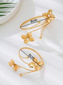 1 套油滴花手镯和手链开口袖口套装，红色和绿色简约优雅设计，时尚百搭，适合女性日常、派对、婚礼场合 - 彩色 - 查看 8